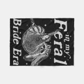 野生の花嫁時代のラクーンTシャツ 面白い野生のラクーン フリースブランケット (正面(横))