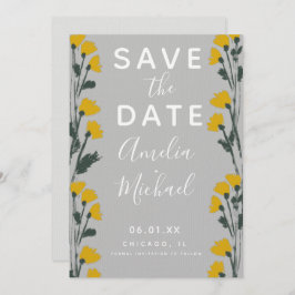 野生の花手描き植物日付Bを保存