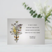 野生の花束の葬儀サンキューカード サンキューカード (スタンド正面)