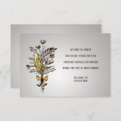 野生の花束の葬儀サンキューカード サンキューカード (正面/裏面)