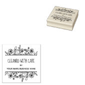 野生の花気にのお洒落緑で掃除される ラバースタンプ (押印)