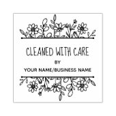 野生の花気にのお洒落緑で掃除される ラバースタンプ (インプリント)