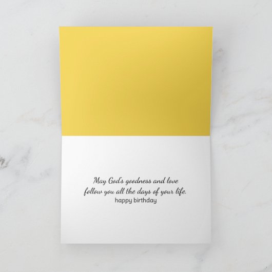 野生の花畑のバースデー Barn カード (内部)