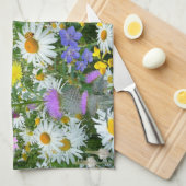 野生の花畑 キッチンタオル (四つ折り)