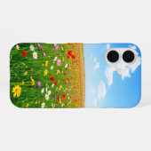 野生の花畑 iPhone 16ケース (裏面横)