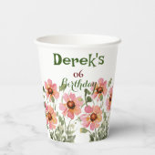 野生の花紙カップ 紙コップ (裏面)