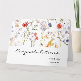 野生の花結婚の挨拶 カード