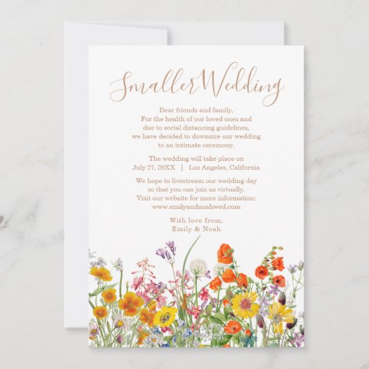 野生の花結婚の計画の変更 シーズンカード (正面)