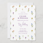 野生の花結婚式招待状 招待状 (正面)