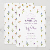 野生の花結婚式招待状 招待状 (正面/裏面)