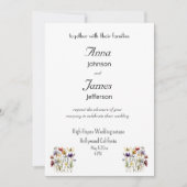 野生の花結婚式招待状 招待状 (正面)