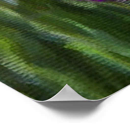 野生の花草地、トウモロコシの花とケシ ポスター (角)