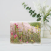 野生の花1つの郵便はがき ポストカード (スタンド正面)