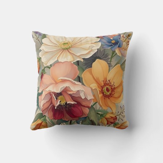 野生の花1 クッション (裏面)