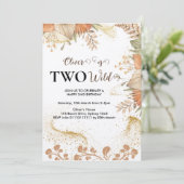 野生の花2日の誕生日の招待 招待状 (スタンド正面)