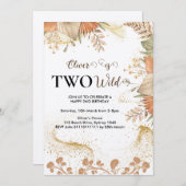 野生の花2日の誕生日の招待 招待状 (正面/裏面)