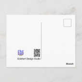 野生の花:オレンジ色の白ピンクDIYはがき ポストカード (裏面)