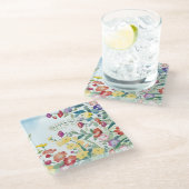 野生の花 ガラスコースター (アングル)