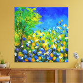 野生の花 キャンバスプリント (インサイチュ (リビング))
