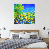 野生の花 キャンバスプリント (インサイチュ (寝室))