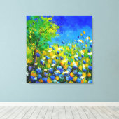 野生の花 キャンバスプリント (インサイチュ (ウッドフロア))