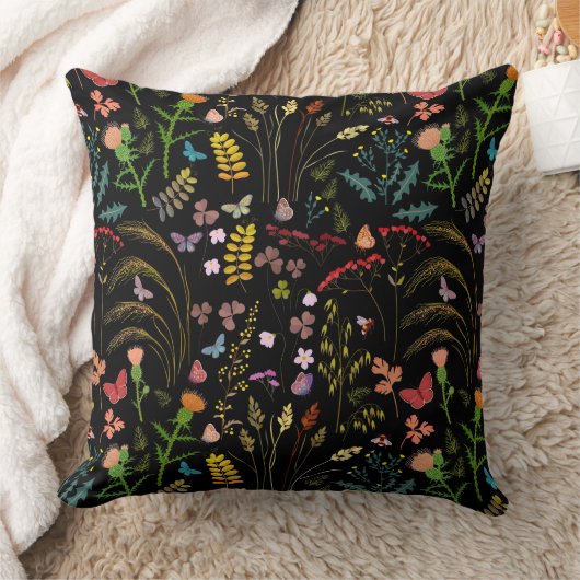 野生の花 クッション (ブランケット)