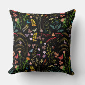 野生の花 クッション (正面)