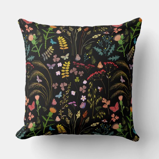 野生の花 クッション (正面)