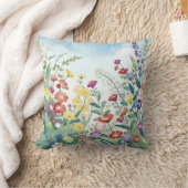 野生の花 クッション (ブランケット)