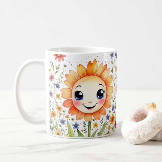 野生の花 コーヒーマグカップ (ドーナツ)