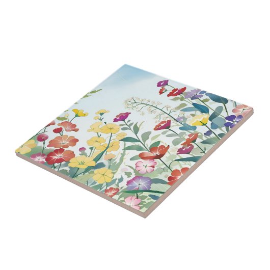 野生の花 タイル (側面)