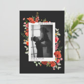 野生の花 ダーク ウェディング フォト セーブザデート (スタンド正面)