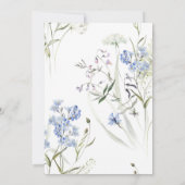 野生の花 ブルー ボタニカル サマー インビテーション (裏面)