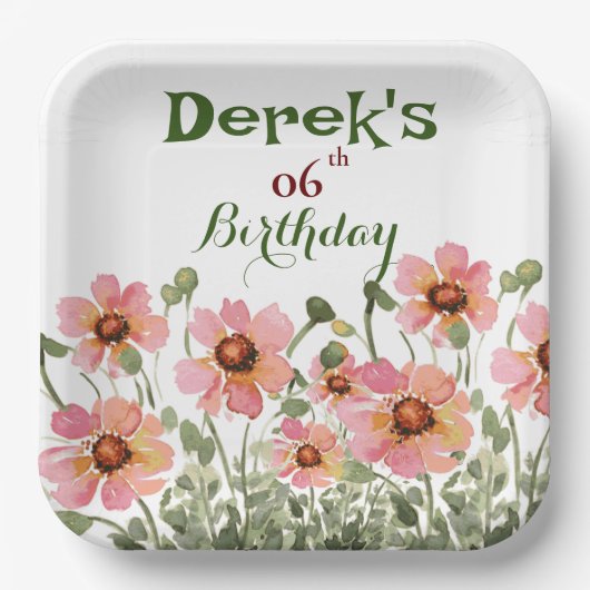 野生の花 ペーパープレート (正面)