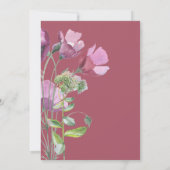 野生の花 | ボホブライダルシャワー 招待状 (裏面)