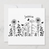 野生の花 モノクロ (正面)