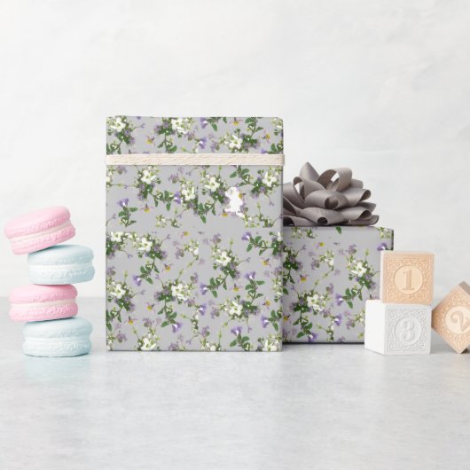 野生の花 ラッピングペーパー (ベビーシャワー)