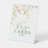 野生の花 夏の草原 レシピカード 置き場所 看板 台座サイン (正面)