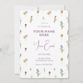 野生の花 招待状 (正面)