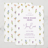 野生の花 招待状 (正面/裏面)