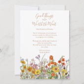 野生の花　計画変更　延期　結婚式 案内状 (正面)