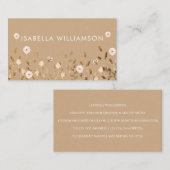 野生の花 |金ゴールドグリッターフローラエレガントKraft 名刺 (正面/裏面)