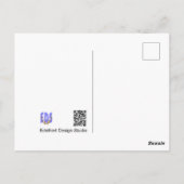 野生の花:青いコスモス サンキュー ポストカード (裏面)