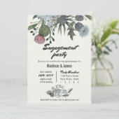 野生の花 |青 |婚約パーティ招待状 招待状 (スタンド正面)