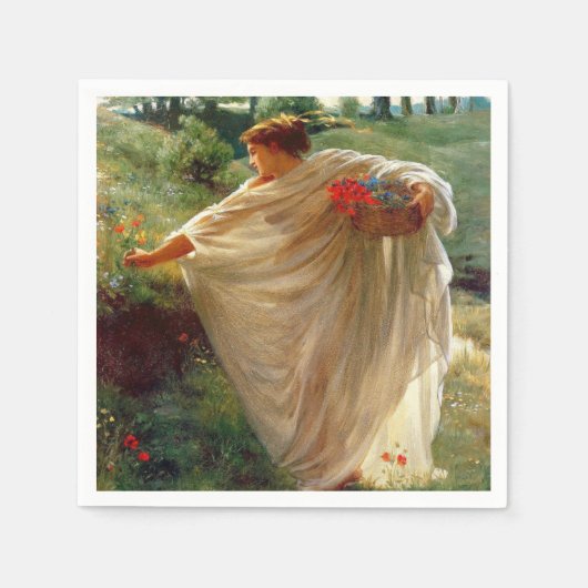 野生の花(Edward Poynter著) スタンダードカクテルナプキン (正面)