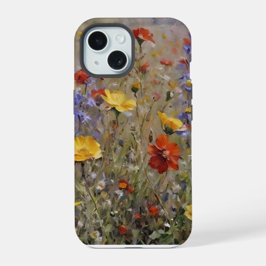 野生の花 iPhone 15ケース (裏面)