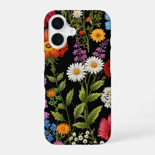 野生の花 iPhone 16ケース (裏面)
