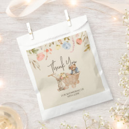 野生の花Bohoテディベア赤ちゃんシャワーありがとう フェイバーバッグ
