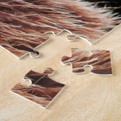 野生の茶色のクマ。ジグソーパズル ジグソーパズル (側面)