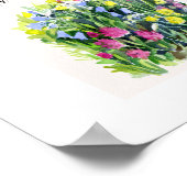 野生の草原の花が優しさを広げる ポスター (角)